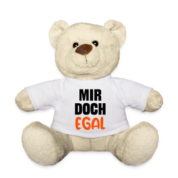 I don't care Statement Indifferent Chill - Teddy Bear - white - Front