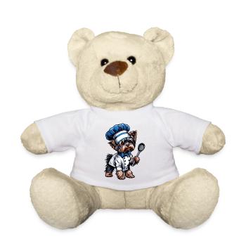 Yorkshire terrier cook - Teddy Bear - white - Front
