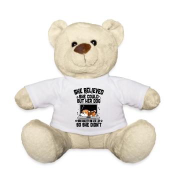 Sie glaubte, dass sie es könnte, aber ihr Hund war Aslee - Teddy - Weiß - Vorne