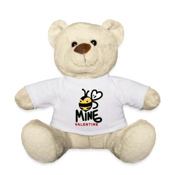 La Saint-Valentin aimée par les abeilles - Nounours - blanc - Devant