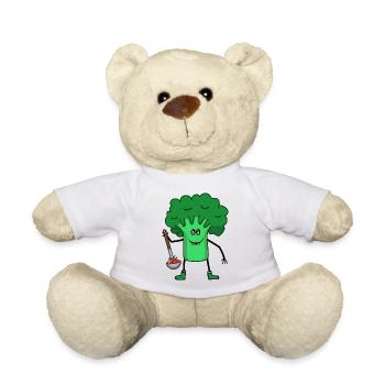 Broccoli Vegetable Soup Ladle Tomato Kitchen - Teddy Bear - white - Front