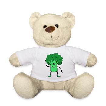 Broccoli Vegetables Garden Kitchen Dining Vegetarian - Teddy Bear - white - Front