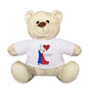 Philippines Filipina Flag Dalagang I Gift - Teddy Bear - white - Front