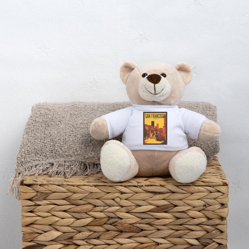 Sun-tinted San Francisco skyline Teddy Bear