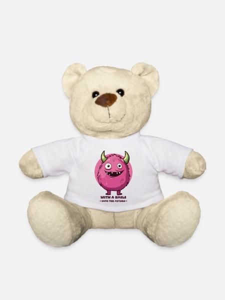 Mit einem Lächeln in die Zukunft ! - Teddy - Weiß