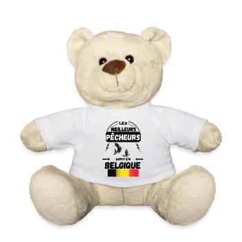 LES MEILLEURS PECHEURS SONT EN BELGIQUE - Nounours - blanc - Devant