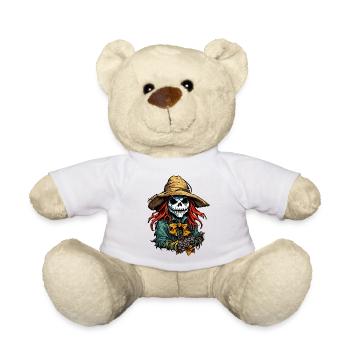 Épouvantail / Ouvrier de la moisson / Champ de maïs / Champ - Nounours - blanc - Devant
