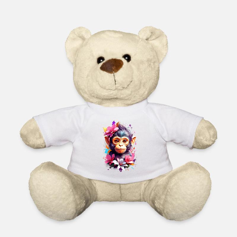 Affe Monkey V1 24 02 - Teddy - Weiß