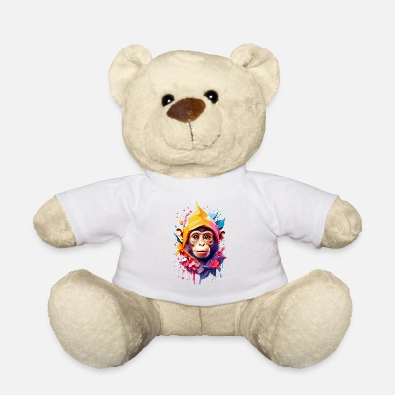 Affe Monkey V1 24 13 - Teddy - Weiß