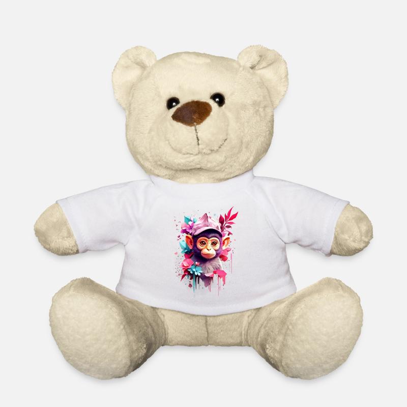 Affe Monkey V1 24 12 - Teddy - Weiß