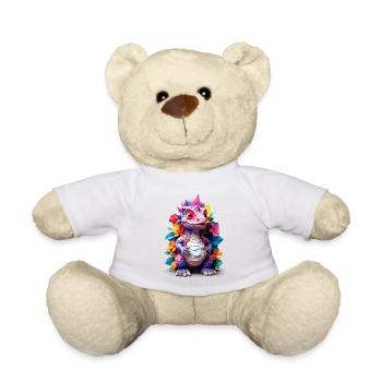 Dino Dinosaur V1 24 03 - Teddy Bear - white - Front