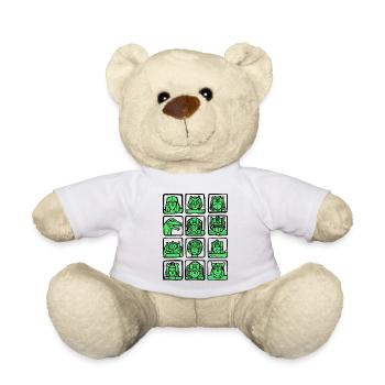 Gamer Game Player Online Computer Gaming Arcade - Teddy - Weiß - Vorne
