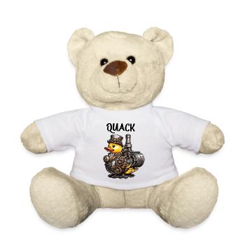 Gummiente / Badeente / Wasser / Badewanne - Teddy - Weiß - Vorne