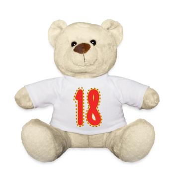 18. 18 JAHRE ALT. 18. JAHRESTAG. 18. GEBURTSTAG. - Teddy - Weiß - Vorne