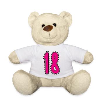 18. 18 JAHRE ALT. 18. JAHRESTAG. 18. GEBURTSTAG. - Teddy - Weiß - Vorne