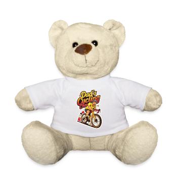 Dad's Cycling Crew Design - Teddy Bear - white - Front