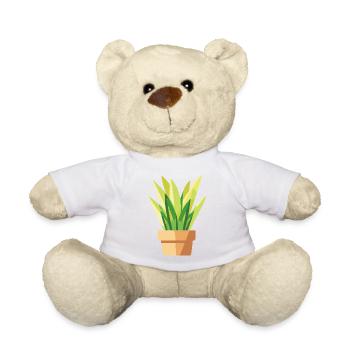 Plant Green Potted Plant Leaves - Teddy Bear - white - Front