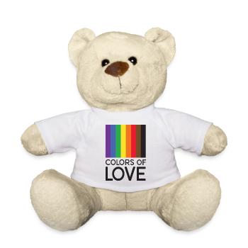 LGBT Pride Month - Colors of Love - Teddy Bear - white - Front