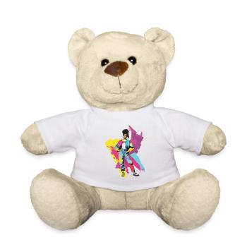 90s 90er Jahre Musik Bunt Party Karneval Kostüm - Teddy - Weiß - Vorne