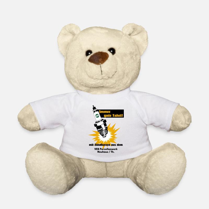 Zündkerzen Werbung DDR Retro - Teddy - Weiß