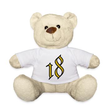 18. 18 JAHRE ALT. 18. JAHRESTAG. 18. GEBURTSTAG. - Teddy - Weiß - Vorne