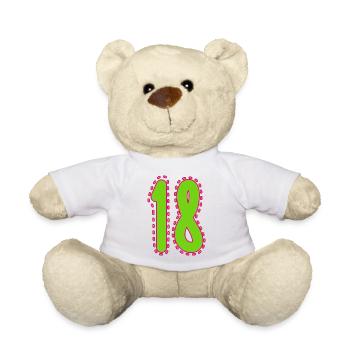 18. 18 JAHRE ALT. 18. JAHRESTAG. 18. GEBURTSTAG. - Teddy - Weiß - Vorne