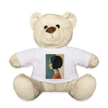 Poster Minimalist Portrait 6 - Teddy - Weiß - Vorne