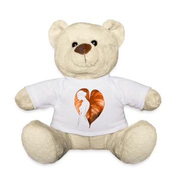 Flowers Women girl fashion design art female style - Teddy Bear - white - Front
