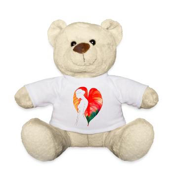 Flowers Women girl fashion design art female style - Teddy Bear - white - Front