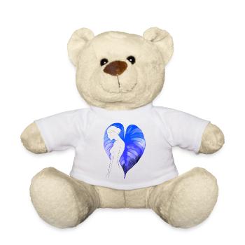 Flowers Women girl fashion design art female style - Teddy Bear - white - Front