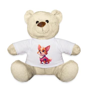 Petit chien mignon - Nounours - blanc - Devant