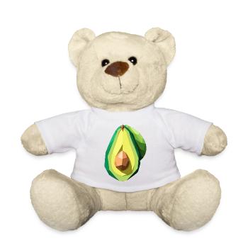 Avocado Vegan geometrisch Superfood Geometrie - Teddy - Weiß - Vorne