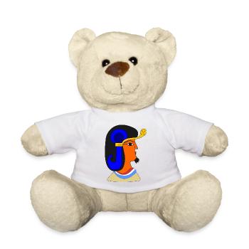 Egyptian Male Portrait - Teddy Bear - white - Front