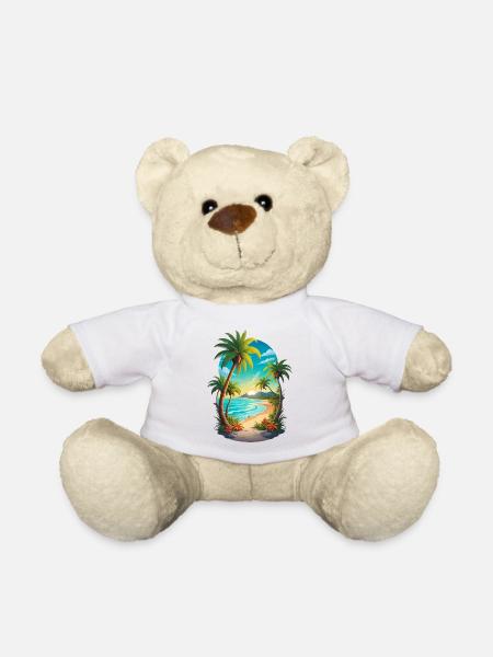 Palmenstrand - Teddy - Weiß