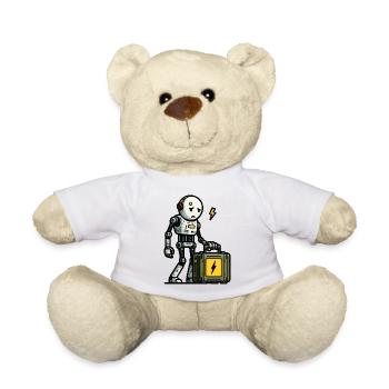 Sad Robot Energy Case - Teddy Bear - white - Front