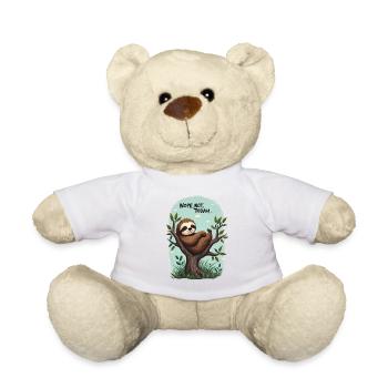 Sloth Mode Relaxation: Nope, Not Today, - Teddy Bear - white - Front