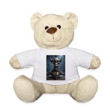 Squelette en acier avec cornes - Nounours - blanc - Devant
