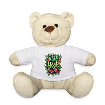 KALE JA, ICH BIN VEGANER! - Teddy - Weiß - Vorne