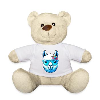Alpaka mit Sonnenbrille - Teddy - Weiß - Vorne