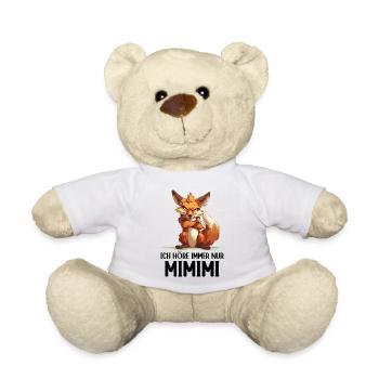 Fuchs Wald Tier Natur Ich höre immer nur Mimimi - Teddy - Weiß - Vorne