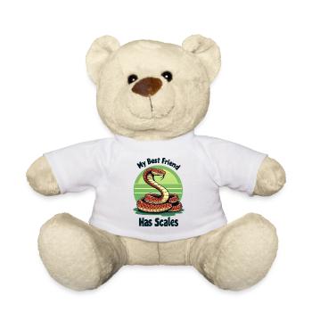 My best friend has scales Snake Lover - Teddy Bear - white - Front