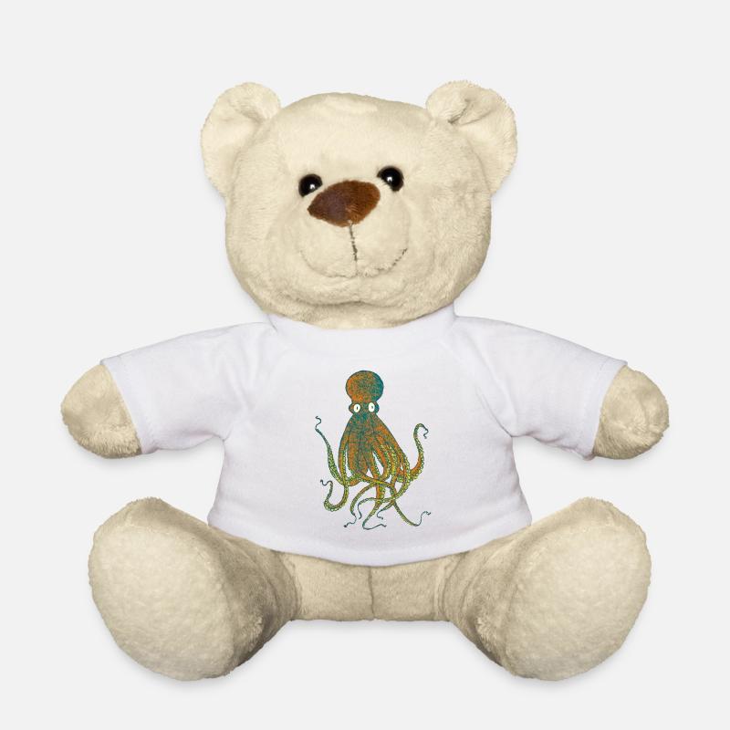 Krake - Teddy - Weiß