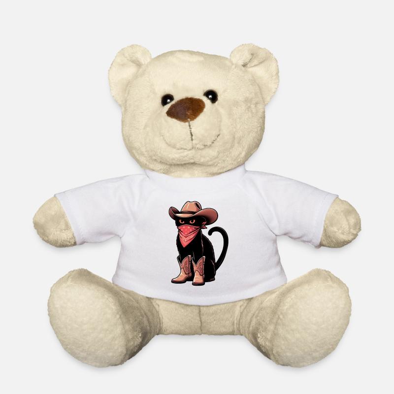 Chat cowboy - Nounours - blanc