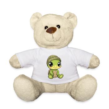 tortue mignon mignon bébé enfants animal dessin animé - Nounours - blanc - Devant