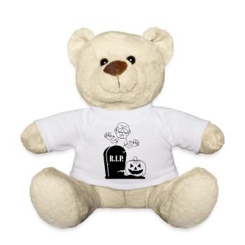Rip Pumpkin Zombie - Teddy Bear - white - Front