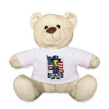Alien Take Me To Your Leader USA Patriot - Nounours - blanc - Devant