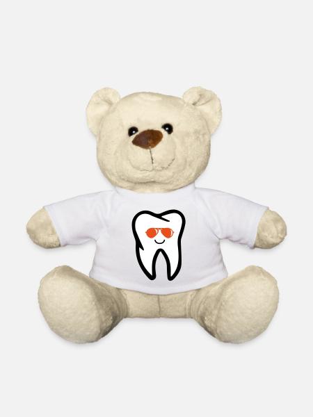 Lunettes de soleil à dents - Nounours - blanc
