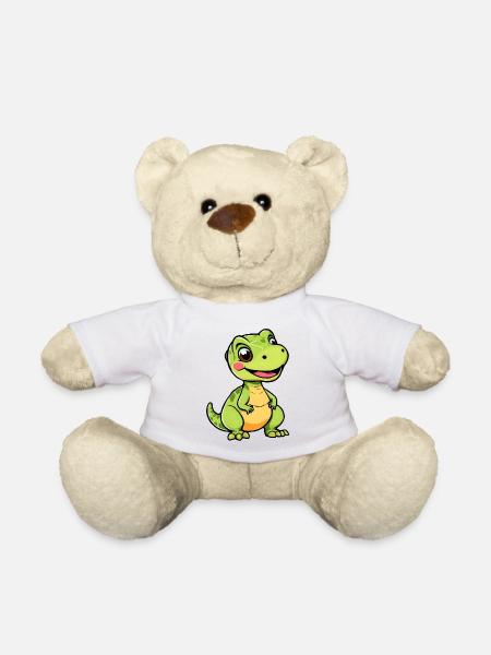 Verspielter Cartoon Dino - Teddy - Weiß