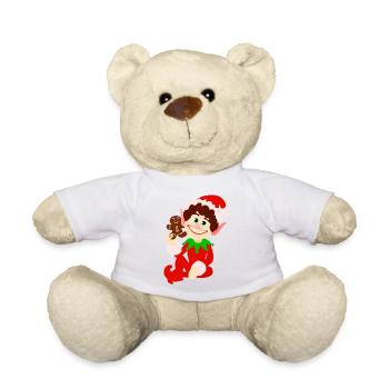 Elf und Lebkuchen - Teddy - Weiß - Vorne