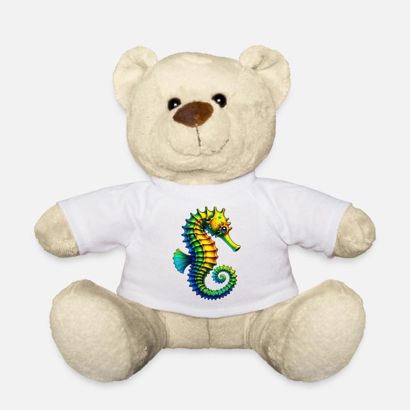 Seepferdchen - Teddy - Weiß